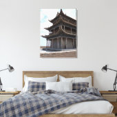 Oud Chinees gebouw Canvas Afdruk (Insitu (Slaapkamer))