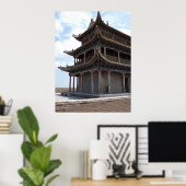 Oud Chinees gebouw Poster (Thuiskantoor)