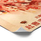 Oud Chinees Poster Shanghai Woman & Insect Spray (Hoek)