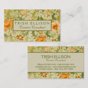 Oud Chinees Sieraad Jones Bloemen Visitekaartje