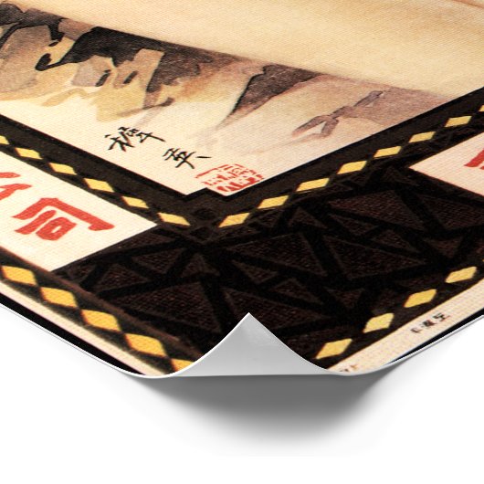 Oud-Chinese vrouw komt op en  Poster (Hoek)