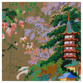 Oud chinoiseriepatroon stof (Close Up)