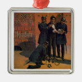 Oud circusposter - Houdini en het circus Metalen Ornament (Voorkant)
