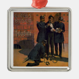 Oud circusposter - Houdini en het circus Metalen Ornament