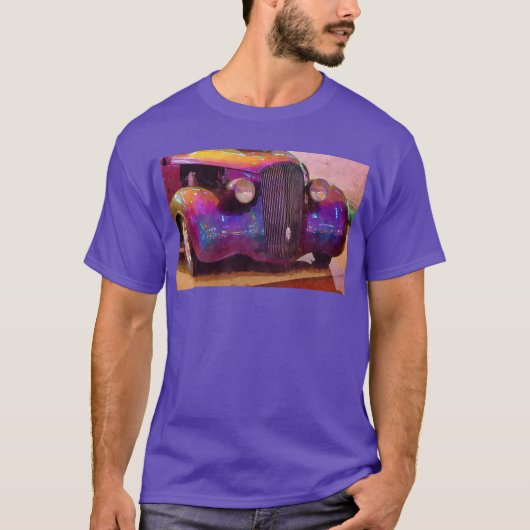 Oud Classic  Hot Rod Car Art T-shirt (Voorkant)