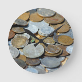 Oud-Coins1299 het OUDE BRONS van het METAAL van Ronde Klok