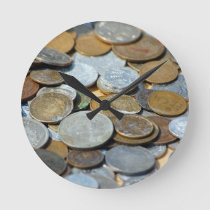 Oud-Coins1299 het OUDE BRONS van het METAAL van Ronde Klok