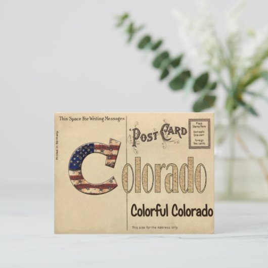 Oud Colorado Briefkaart (Staand voorkant)