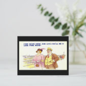 Oud Comic Briefkaart - een lange tijd dood (Staand voorkant)