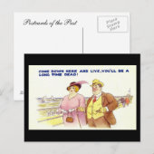 Oud Comic Briefkaart - een lange tijd dood (Voorkant / Achterkant)