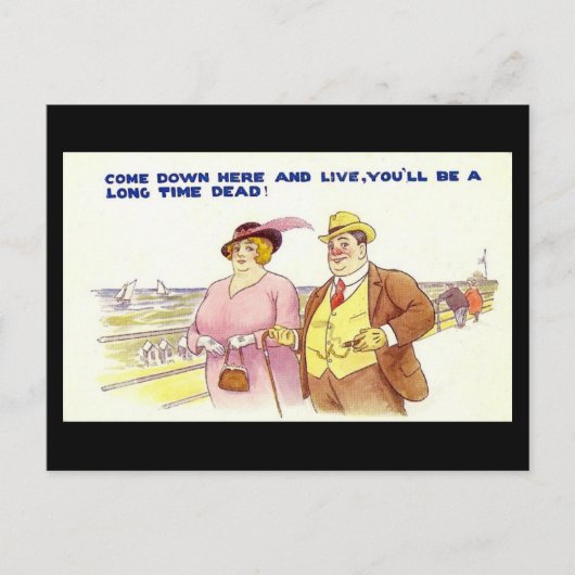 Oud Comic Briefkaart - een lange tijd dood (Voorkant)