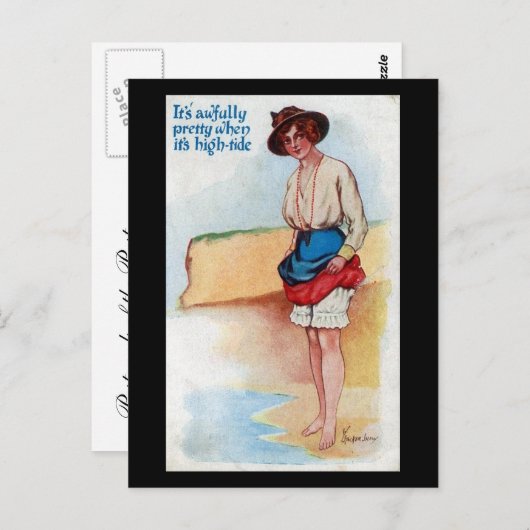 Oud Comic-Briefkaart - High Tide Briefkaart (Voorkant / Achterkant)