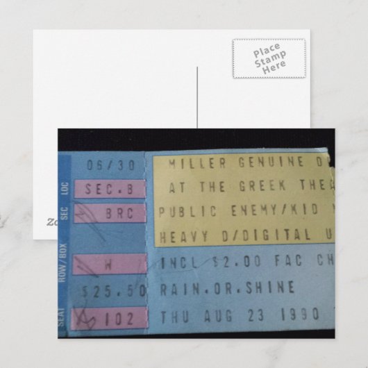 Oud concert 1 - opgeleide brainfart briefkaart (Voorkant / Achterkant)