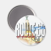 Oud Conoco tankstation, Texas - Route 66 Magneet (Voorkant / Achterkant)