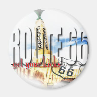 Oud Conoco tankstation, Texas - Route 66 Magneet