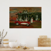 Oud Converteerbaar Poster voor videorecorder (Keuken)