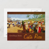 Oud Costa Ricaans schilderij Briefkaart (Voorkant / Achterkant)