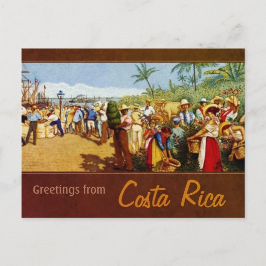 Oud Costa Ricaans schilderij Briefkaart (Voorkant)