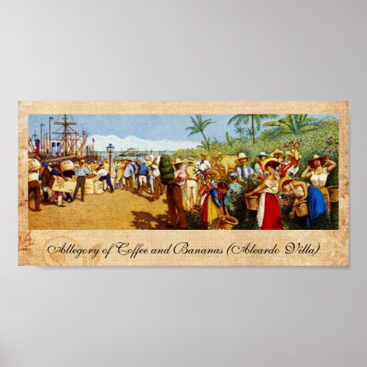 Oud Costa Ricaans schilderij Poster (Voorkant)