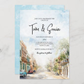 Oud Cuba Havana Bestemming Bruiloft Kaart (Voorkant / Achterkant)
