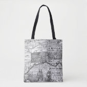 Oud dagblad Traveler Adventure Tote Bag (Voorkant)