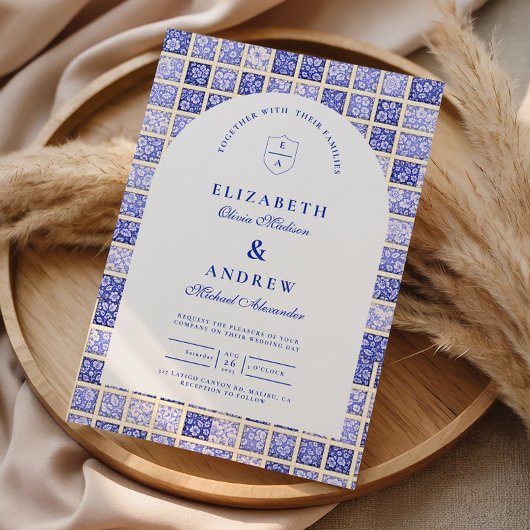 Oud Delfts Patchwork Bruiloft Kaart