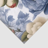 Oud Delftsblauw Wilde Rozen Tissuepapier (Detail)