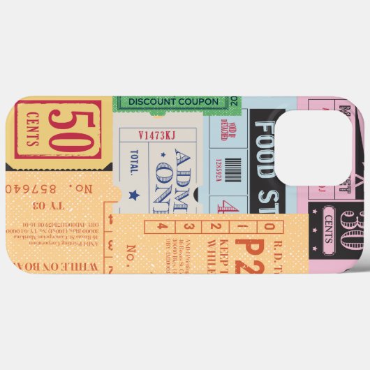 Oud design Rustieke  krant Tickets Case-Mate iPhone Case (Achterkant (horizontaal))