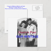 OUD DESTIN BRIEFKAART~~CAPTAIN & WIFE, 1942 BRIEFKAART (Voorkant / Achterkant)