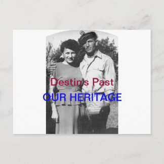 OUD DESTIN BRIEFKAART~~CAPTAIN & WIFE, 1942 BRIEFKAART