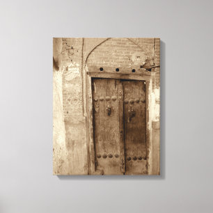 Oud Deur Verpakt Canvas