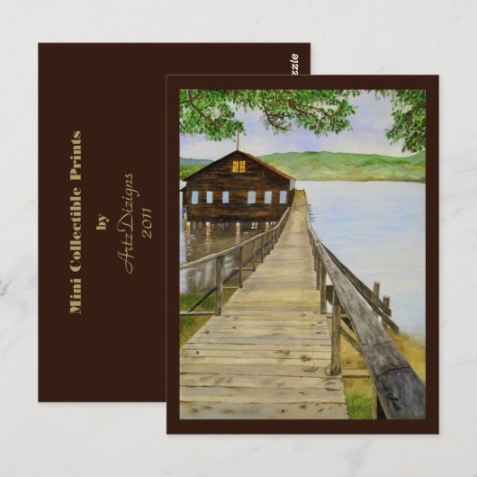Oud Dock/Point Reyes, CA - Mini Collectibles Briefkaart (Voorkant / Achterkant)