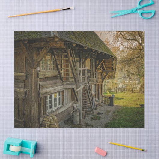 Oud document voor afgedankte zelfontleding tissuepapier (Craft)