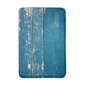 Oud donkerblauw hout badmat (Voorkant Verticaal)