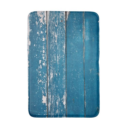 Oud donkerblauw hout badmat (Voorkant Verticaal)