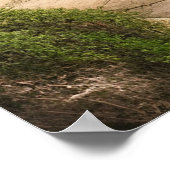 Oud dorp in de bergen, mooie steenweg poster (Hoek)