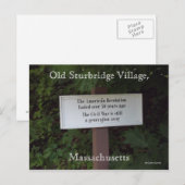 Oud dorp Sturbridge, Massachusetts Briefkaart (Voorkant / Achterkant)