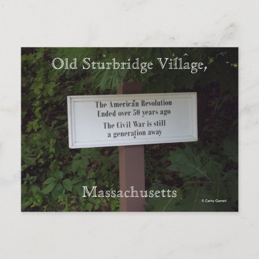 Oud dorp Sturbridge, Massachusetts Briefkaart (Voorkant)