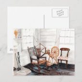 Oud draaiend wiel briefkaart (Voorkant / Achterkant)