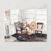 Oud draaiend wiel briefkaart (Voorkant)