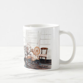 Oud draaiend wiel koffiemok