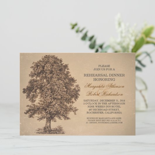 oud - drietuizend maal uitgenodigd voor een repet kaart (Staand voorkant)