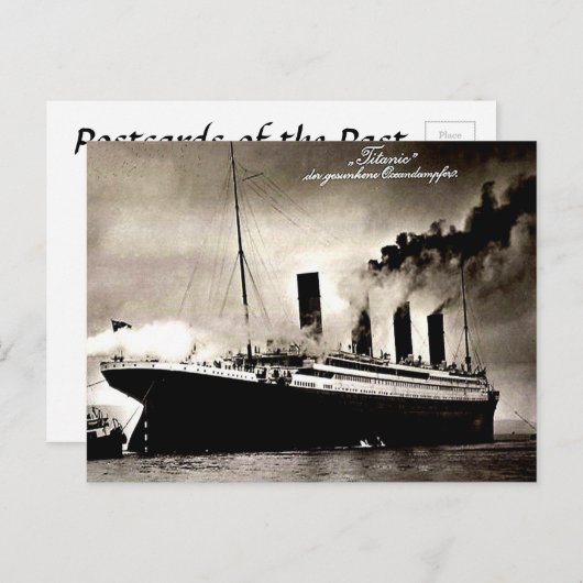Oud Duits Briefkaart - Titanic (Voorkant / Achterkant)