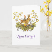 Oud Duits Pasen     Kaart (Gele Bloem)