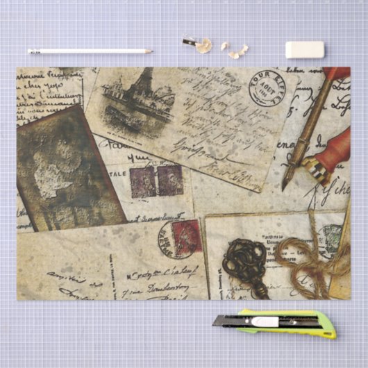  oud e-mail Ephemera-debetpapier Tissuepapier (Craft)