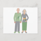 Oud echtpaar in de liefde briefkaart (Voorkant)