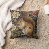 Oud Eekhoorn en Bloemen Patroon Kussen (Deken)
