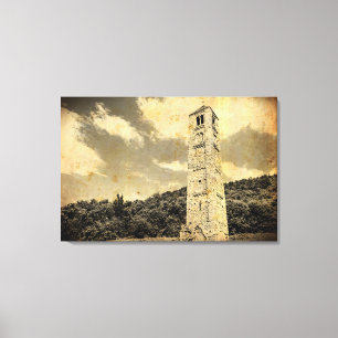 OUD EFFECT FOTO op middeleeuwse towercanvasafdruk Canvas Afdruk