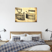 OUD EFFECT FOTO op  strijkijzers op canvasafdruk Canvas Afdruk (Insitu (Slaapkamer))