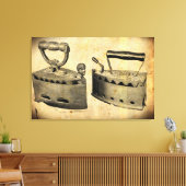 OUD EFFECT FOTO op  strijkijzers op canvasafdruk Canvas Afdruk (Insitu (Woonkamer))